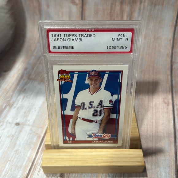 1991 Topps Traded Jason Giambi #45T PSA Mint 9 Baseball Card Item #ME560 - Picture 2 of 3